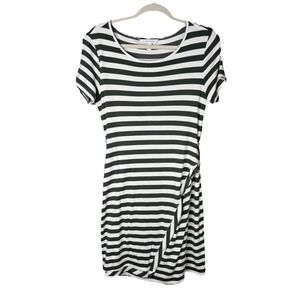 41 Hawthorn T-Shirt Dress Large Green White Excellent Striped Tulip Wrap‎ Skirt